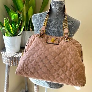 Marc Jacobs Large Quilted Karlie Handbag in Blush
